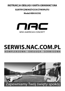 Instrukcja NAC HE45-E-CH2 Nożyce do żywopłotu