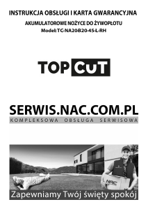 Instrukcja Top Cut TC-NA20-B20-45-L-RH Nożyce do żywopłotu