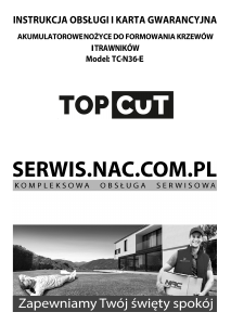 Instrukcja Top Cut TC-N36-E Nożyce do żywopłotu