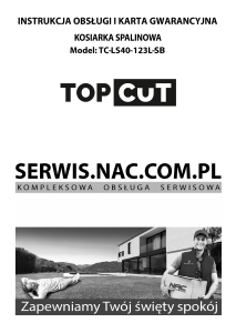Instrukcja Top Cut TC-LS40-123L-SB Kosiarka