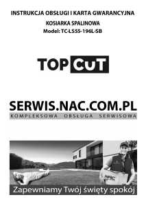 Instrukcja Top Cut TC-LS55-196L-SB Kosiarka