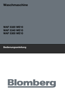 Bedienungsanleitung Blomberg WAF 5320 WE10 Waschmaschine