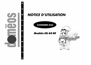 Mode d’emploi Doméos CG60RF Cuisinière
