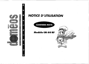 Mode d’emploi Doméos CM60RF Cuisinière
