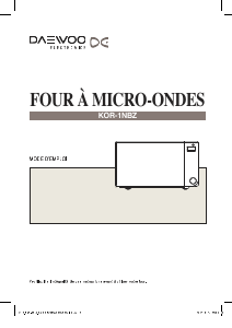 Mode d’emploi Daewoo KOG-1NBZ Micro-onde