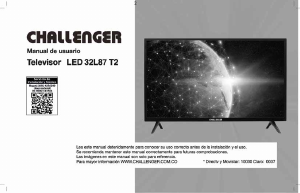 Manual de uso Challenger LED 32L87 T2 Televisor de LED