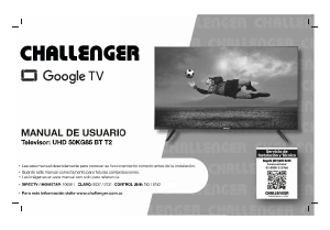Manual de uso Challenger UHD 50KG85 BT T2 Televisor de LED