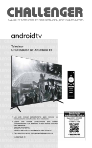 Manual de uso Challenger UHD 55BO67 BT ANDROID T2 Televisor de LED