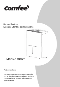 Manual de uso Comfee MDDN-12DEN7 Deshumidificador