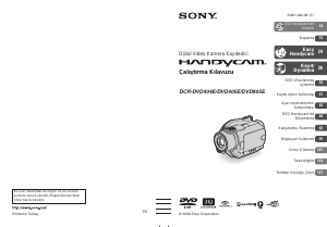 Kullanım kılavuzu Sony DCR-DVD405E Kaydedici kamera