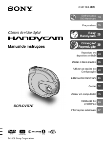 Manual Sony DCR-DVD7E Câmara de vídeo