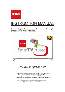 Manual de uso RCA RQSM7527 Televisor de LED