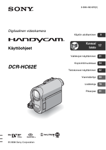 Käyttöohje Sony DCR-HC62E Kameranauhuri
