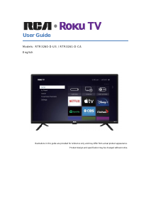 Mode d’emploi RCA RTR3261-D-CA Téléviseur LED