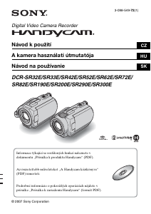 Használati útmutató Sony DCR-SR290E Videokamera