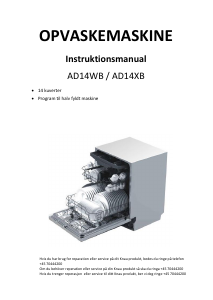 Brugsanvisning Adelberg AD14XB Opvaskemaskine