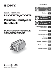 Návod Sony DCR-SR80E Videokamera