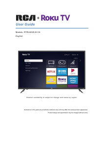Mode d’emploi RCA RTRU4328-B-CA Téléviseur LED