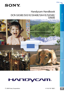 Manual Sony DCR-SX30E Camcorder