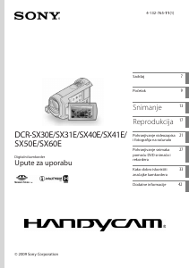 Priručnik Sony DCR-SX60E Videokamera