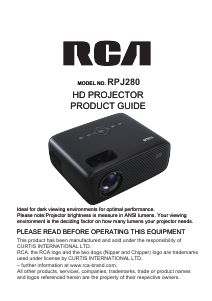 Handleiding RCA RPJ280 Beamer
