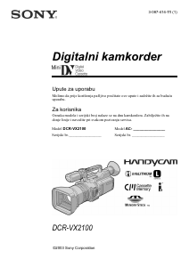 Priručnik Sony DCR-VX2100E Videokamera