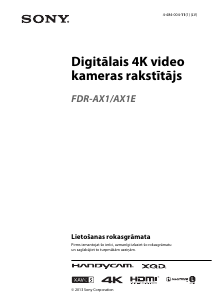 Rokasgrāmata Sony FDR-AX1E Videokamera