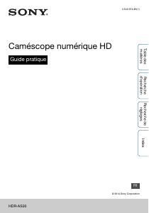 Mode d’emploi Sony HDR-AS20 Caméscope