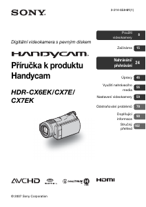 Manuál Sony HDR-CX6EK Videokamera
