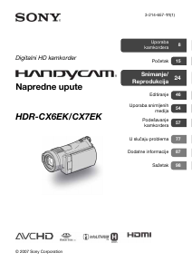 Priručnik Sony HDR-CX6EK Videokamera