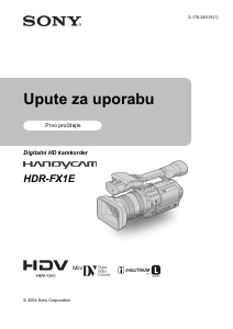 Priručnik Sony HDR-FX1E Videokamera