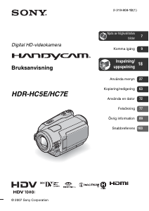 Bruksanvisning Sony HDR-HC7E Videokamera