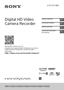 Instrukcja Sony HDR-PJ330E Kamera