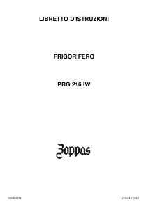 Manuale Zoppas PRG216IW Frigorifero