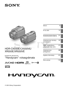 Rokasgrāmata Sony HDR-XR550E Videokamera