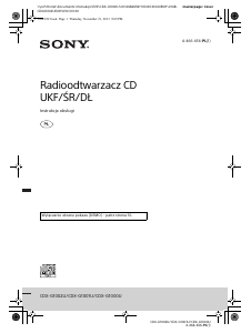 Instrukcja Sony CDX-G1000U Radio samochodowe