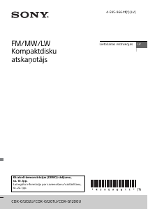 Rokasgrāmata Sony CDX-G1200U Automašīnas radio iekārta