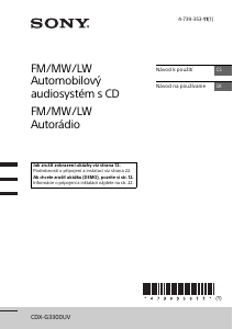 Návod Sony CDX-G3300UV Autorádio