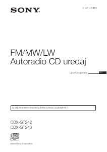 Priručnik Sony CDX-GT242 Radioprijamnik za automobil