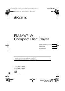 Käyttöohje Sony CDX-GT434U Autoradio