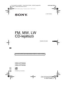 Használati útmutató Sony CDX-GT434U Autórádió