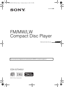 Manual de uso Sony CDX-GT540UI Radio para coche