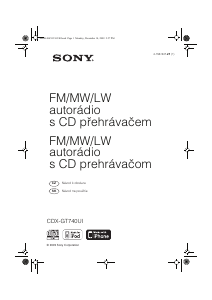 Manuál Sony CDX-GT740UI Autorádio
