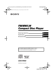 Brugsanvisning Sony CDX-R450 Bilradio