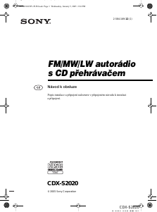 Manuál Sony CDX-S2020 Autorádio