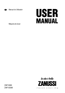 Manual Zanussi ZWF 180 M Máquina de lavar roupa