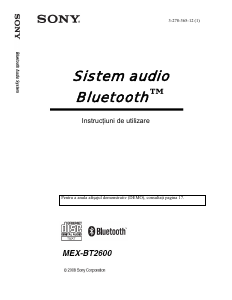 Manual Sony MEX-BT2600 Player auto