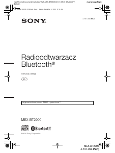 Instrukcja Sony MEX-BT2900 Radio samochodowe