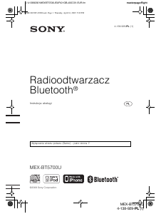 Instrukcja Sony MEX-BT5700U Radio samochodowe