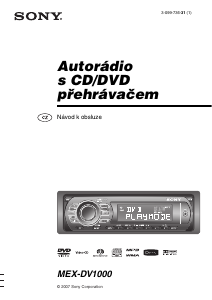 Manuál Sony MEX-DV1000 Autorádio